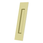 Deltana Jaladera Empotrada Rectangular de Uso Rudo 10" — Latón Pulido sin Recubrimiento