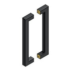 Deltana Jaladera Contemporánea de Acero Inoxidable Doble Cara 12" — Negro Mate