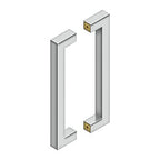 Deltana Jaladera Contemporánea de Acero Inoxidable Doble Cara 12" — Acero Inoxidable Pulido