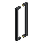 Deltana Jaladera Contemporánea de Acero Inoxidable Doble Cara 18" — Negro Mate