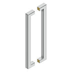 Deltana Jaladera Contemporánea de Acero Inoxidable Doble Cara 18" — Acero Inoxidable Pulido