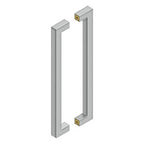Deltana Jaladera Contemporánea de Acero Inoxidable Doble Cara 18" — Acero Inoxidable Satinado