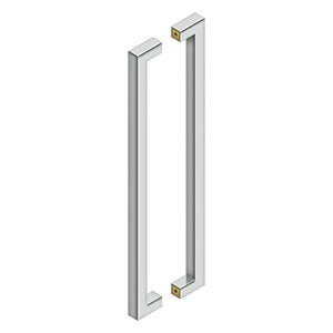 Deltana Jaladera Contemporánea de Acero Inoxidable Doble Cara 24" — Acero Inoxidable Pulido