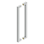 Deltana Jaladera Contemporánea de Acero Inoxidable Doble Cara 24" — Acero Inoxidable Pulido