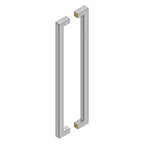 Deltana Jaladera Contemporánea de Acero Inoxidable Doble Cara 24" — Acero Inoxidable Satinado