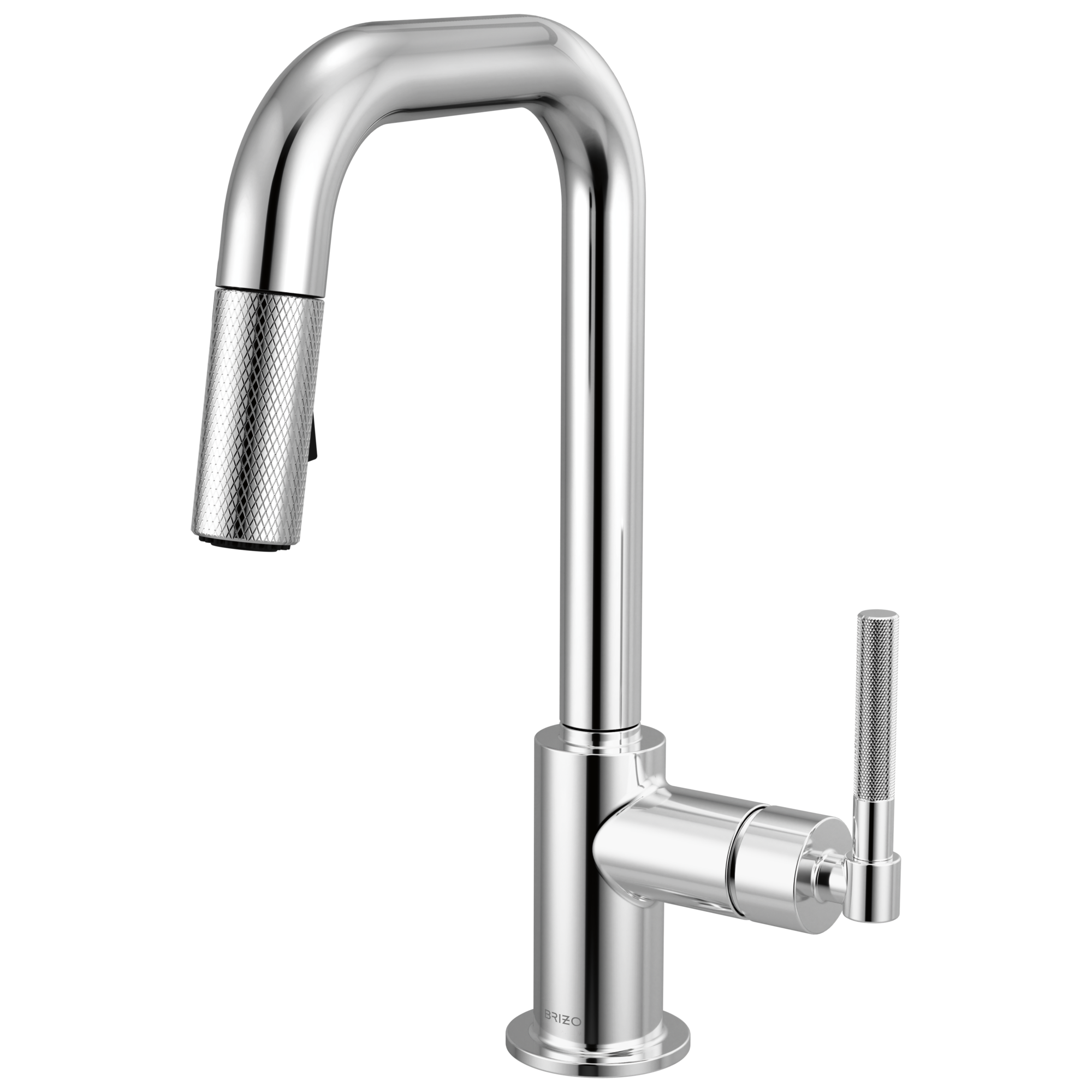 Brizo Litze Mezcladora Prep Extraíble — Surtidor Cuadrado, Manija Knurled — Cromo