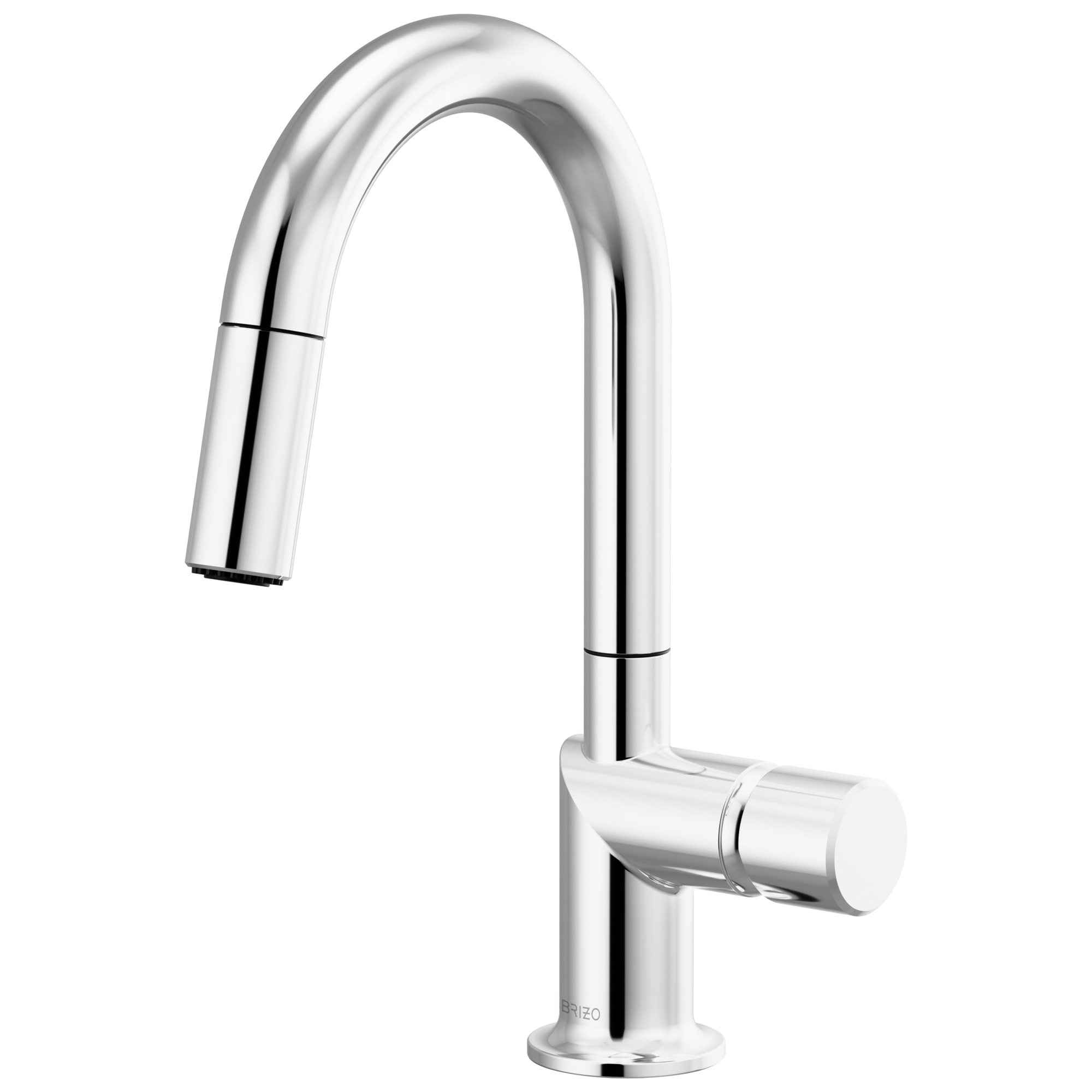 Brizo Odin Mezcladora Prep Extraíble — Surtidor en Arco — Cromo — Perilla Metálica