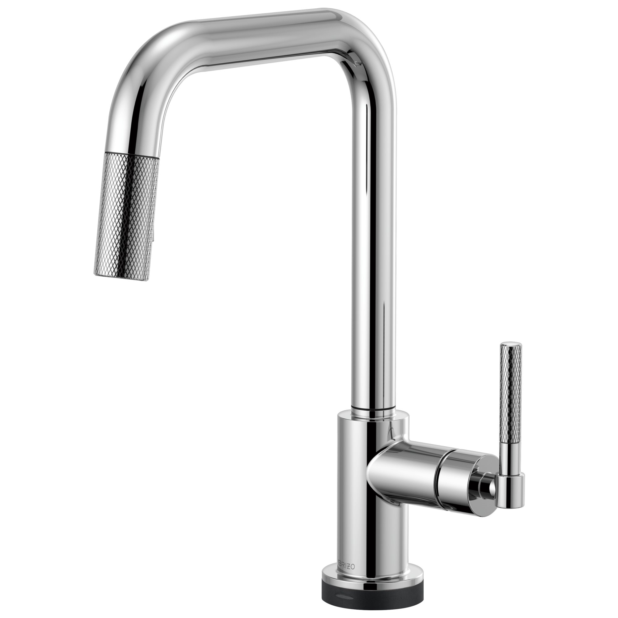 Brizo Litze Mezcladora Extraíble SmartTouch® — Surtidor Cuadrado, Manija Knurled — Cromo