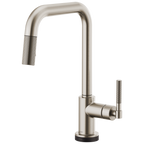 Brizo Litze Mezcladora Extraíble SmartTouch® — Surtidor Cuadrado, Manija Knurled — Acero Inoxidable