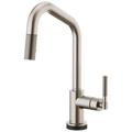 Brizo Litze Mezcladora Extraíble SmartTouch® — Surtidor en Ángulo, Manija Knurled — Acero Inoxidable