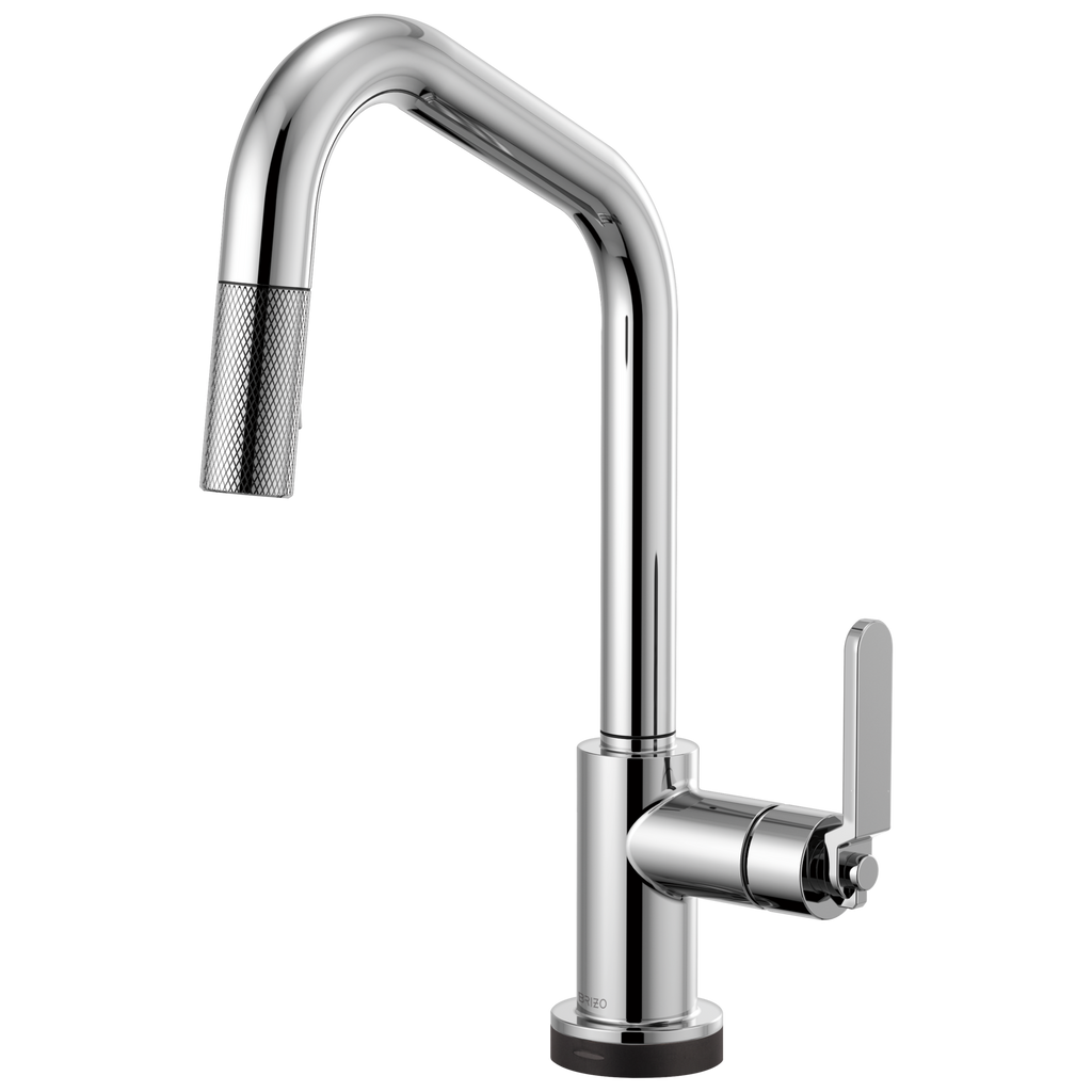 Brizo Litze Mezcladora Extraíble SmartTouch® — Surtidor en Ángulo, Manija Industrial — Cromo