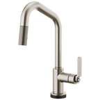 Brizo Litze Mezcladora Extraíble SmartTouch® — Surtidor en Ángulo, Manija Industrial — Acero Inoxidable