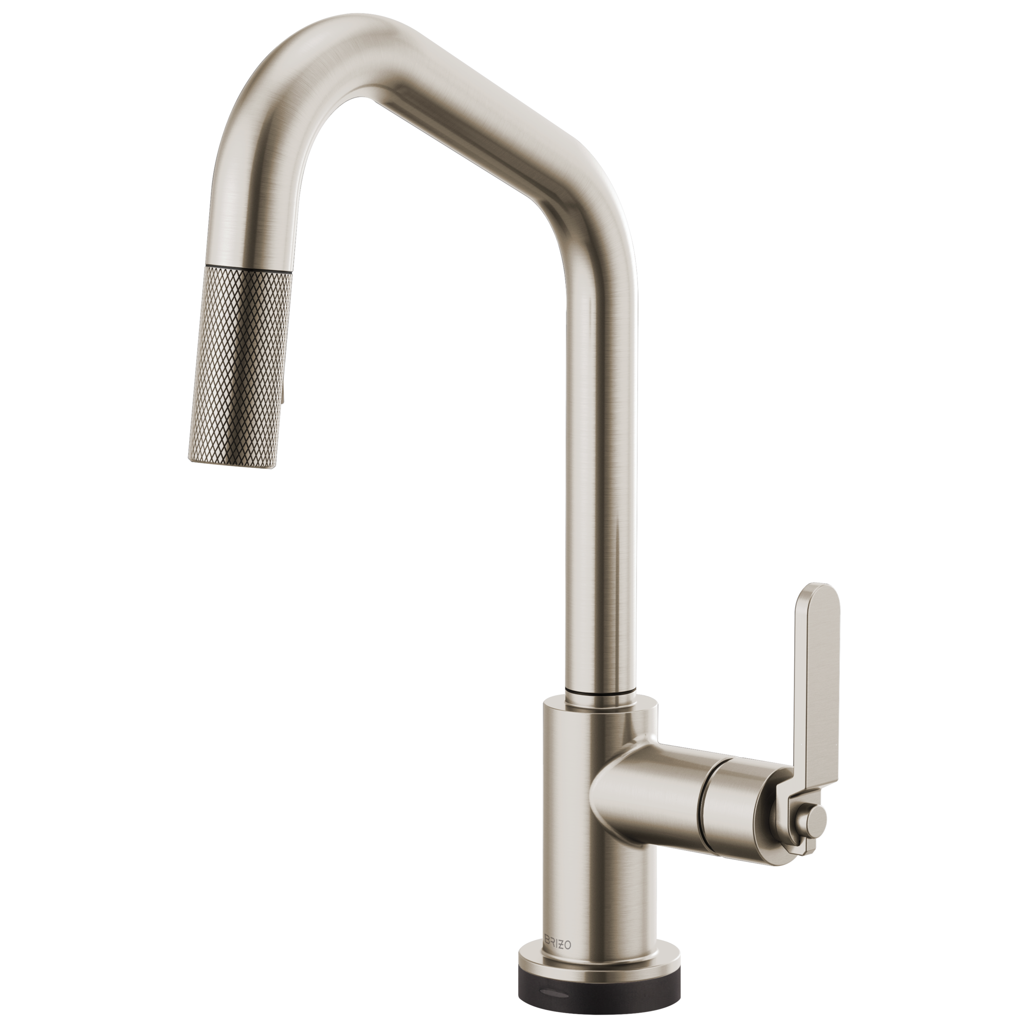 Brizo Litze Mezcladora Extraíble SmartTouch® — Surtidor en Ángulo, Manija Industrial — Acero Inoxidable