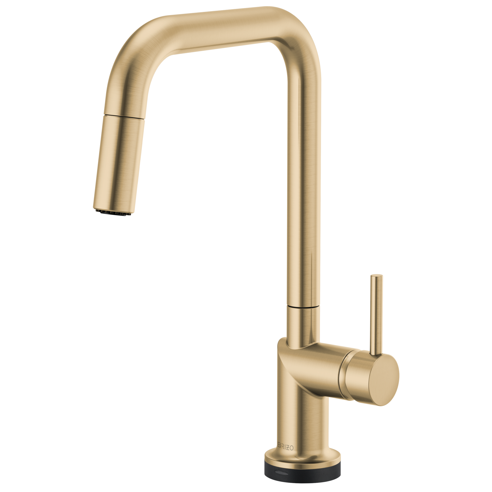 Brizo Odin Mezcladora Extraíble SmartTouch® — Surtidor Cuadrado — Oro Luxe — Manija Metálica