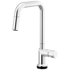 Brizo Odin Mezcladora Extraíble SmartTouch® — Surtidor Cuadrado — Cromo — Perilla Metálica