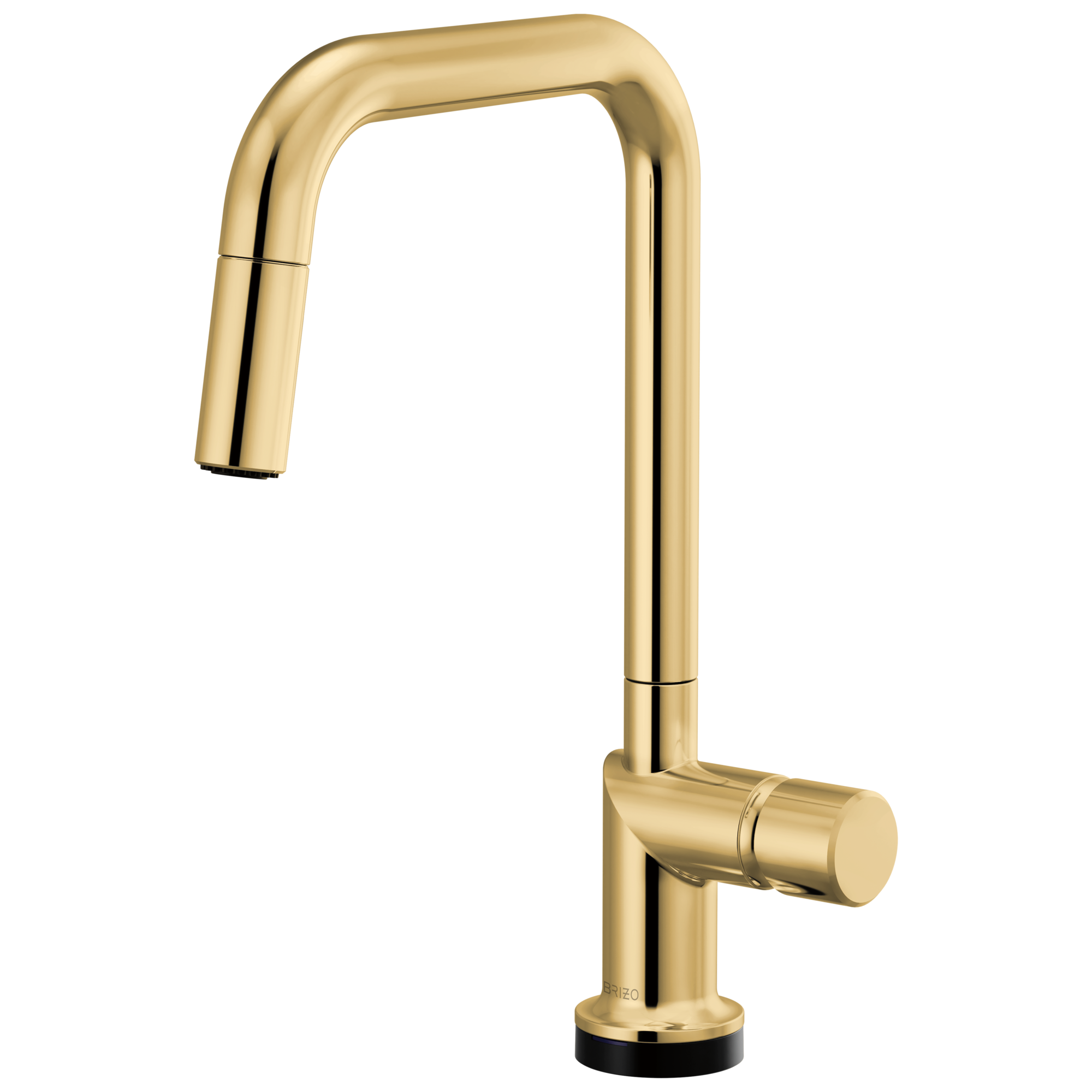 Brizo Odin Mezcladora Extraíble SmartTouch® — Surtidor Cuadrado — Oro Pulido — Perilla Metálica
