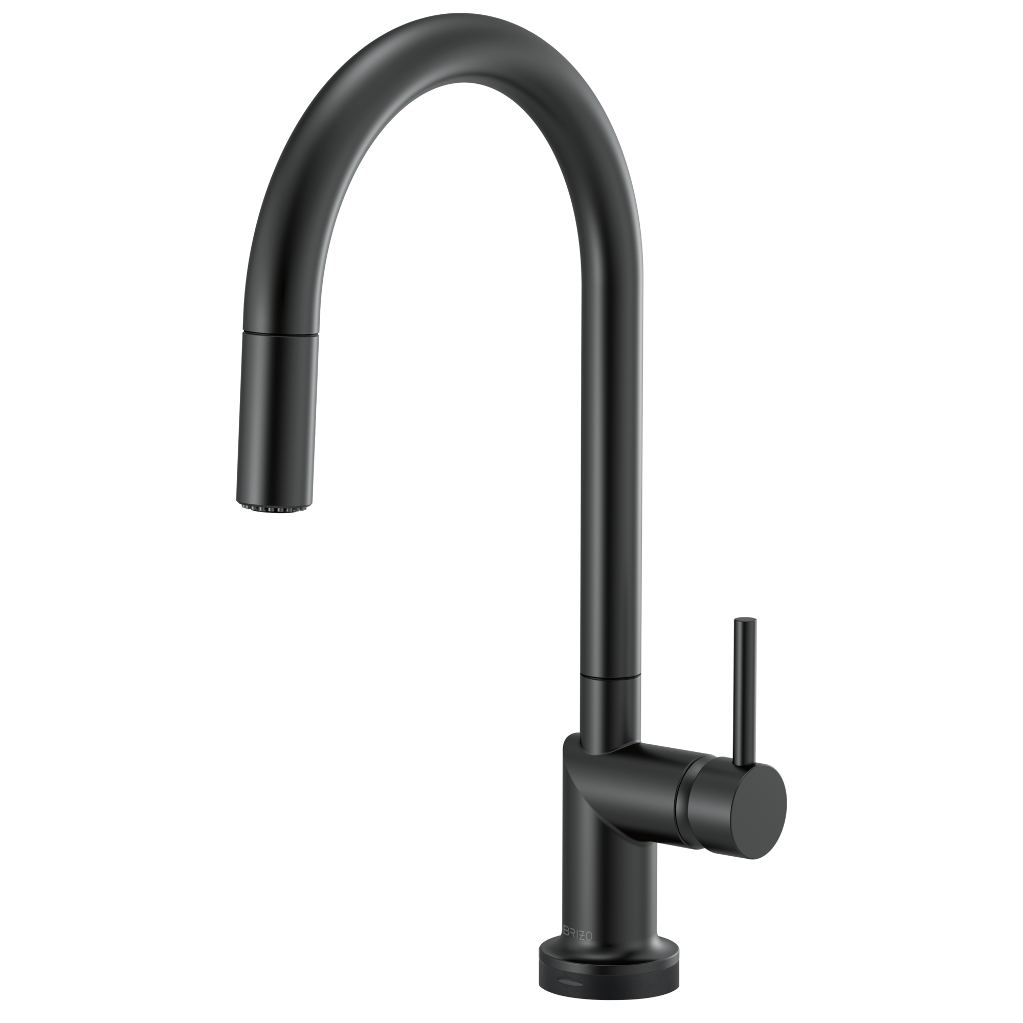 Brizo Odin Mezcladora Extraíble SmartTouch® — Surtidor en Arco — Negro Mate — Manija Metálica