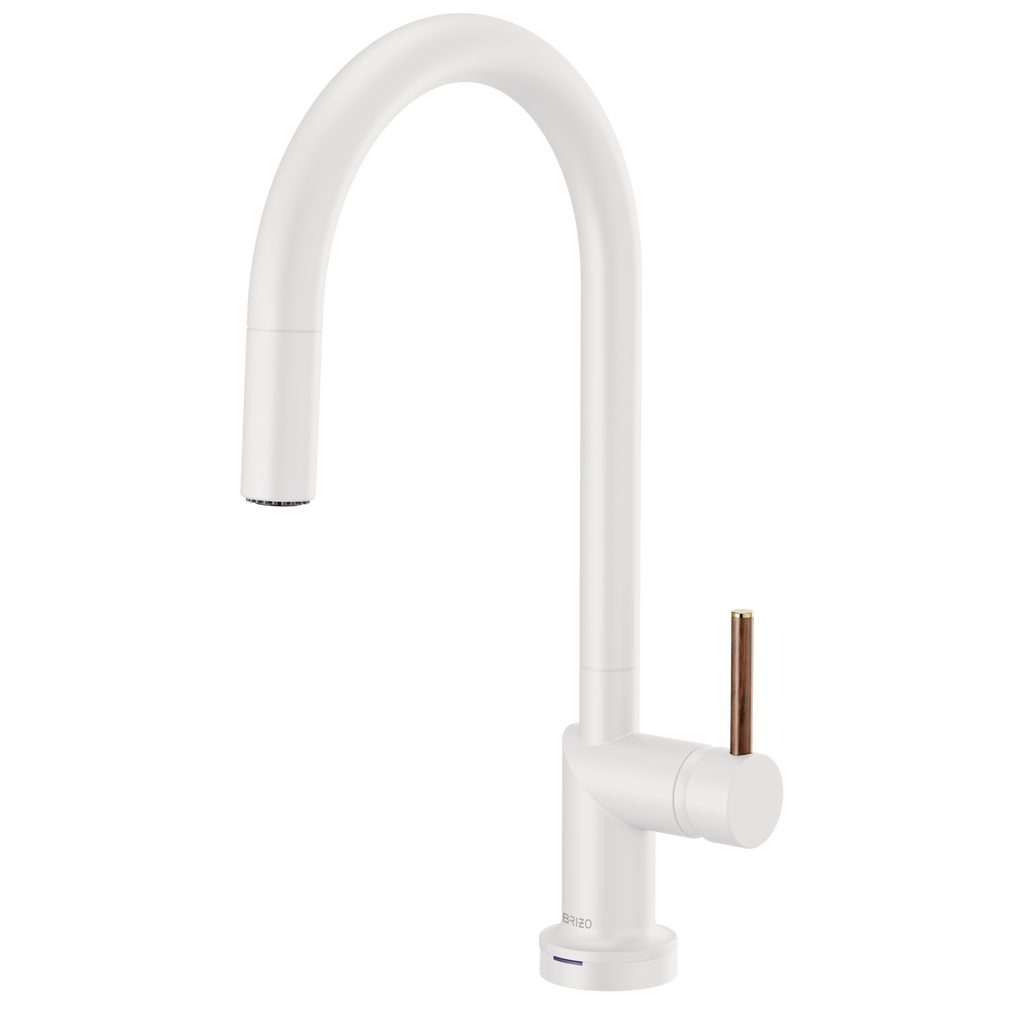 Brizo Jason Wu Mezcladora Extraíble SmartTouch® — Surtidor en Arco — Manija de Madera