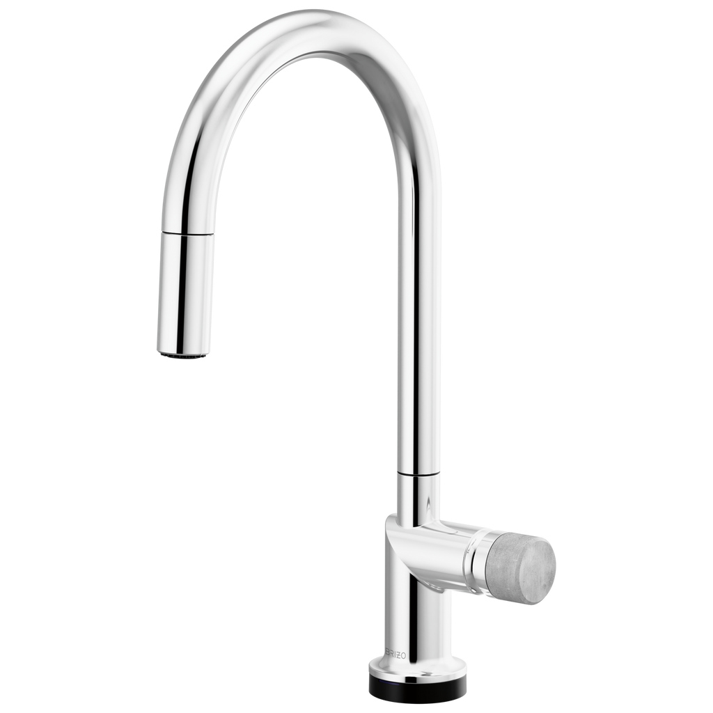 Brizo Odin Mezcladora Extraíble SmartTouch® — Surtidor en Arco — Cromo — Perilla de Concreto