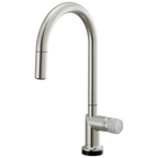 Brizo Odin Mezcladora Extraíble SmartTouch® — Surtidor en Arco — Acero Inoxidable — Perilla de Concreto