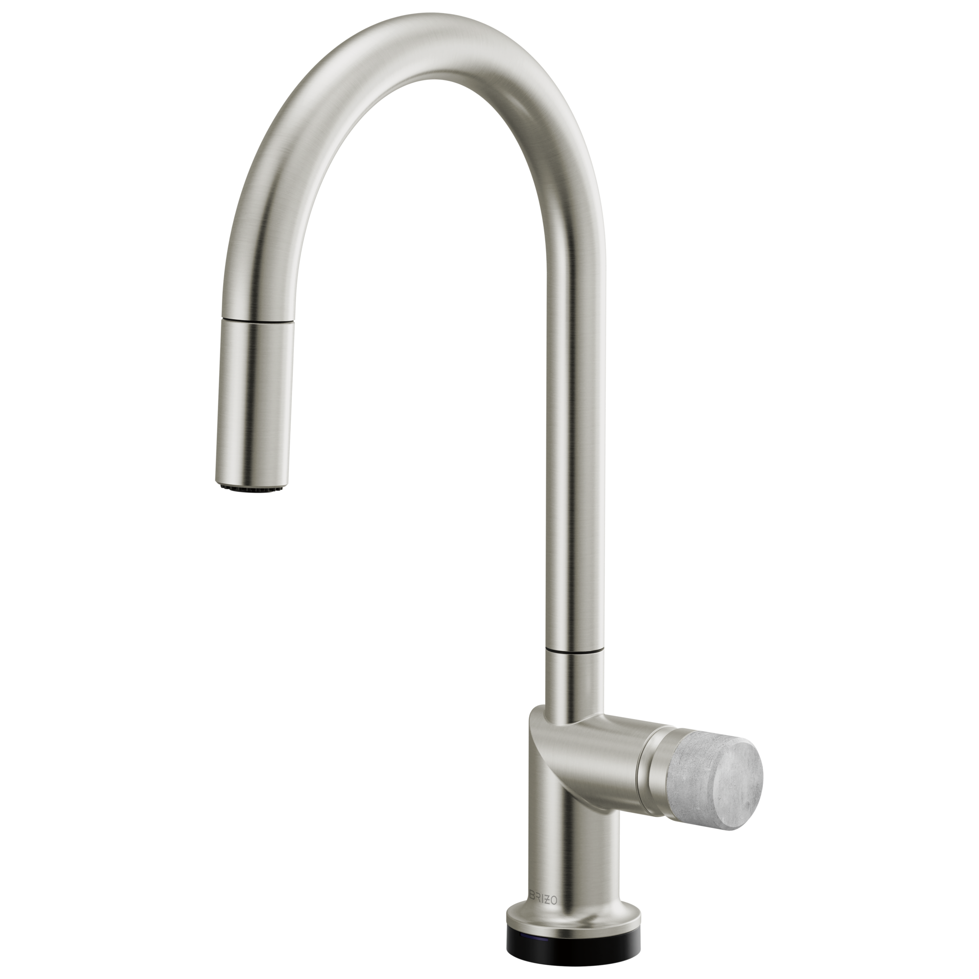 Brizo Odin Mezcladora Extraíble SmartTouch® — Surtidor en Arco — Acero Inoxidable — Perilla de Concreto