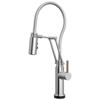 Brizo Odin Mezcladora Articulante SmartTouch® con Manguera Integrada — Cromo — Manija de Madera