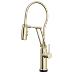 Brizo Odin Mezcladora Articulante SmartTouch® con Manguera Integrada — Níquel Pulido — Manija Metálica