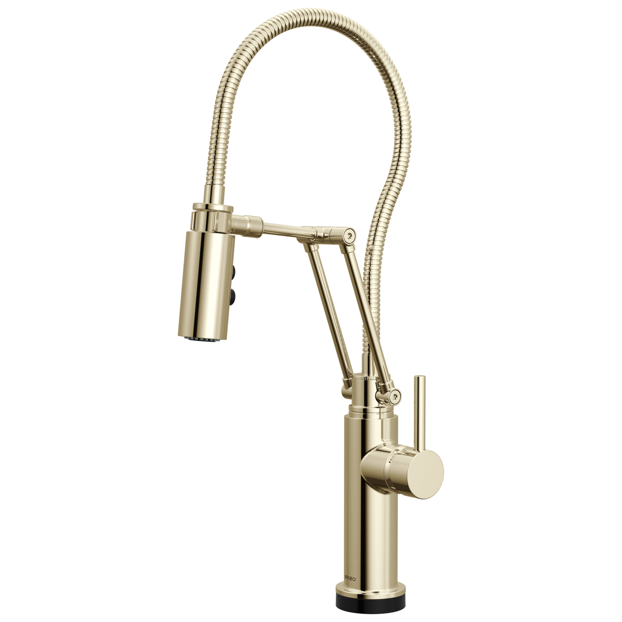 Brizo Odin Mezcladora Articulante SmartTouch® con Manguera Integrada — Níquel Pulido — Manija Metálica