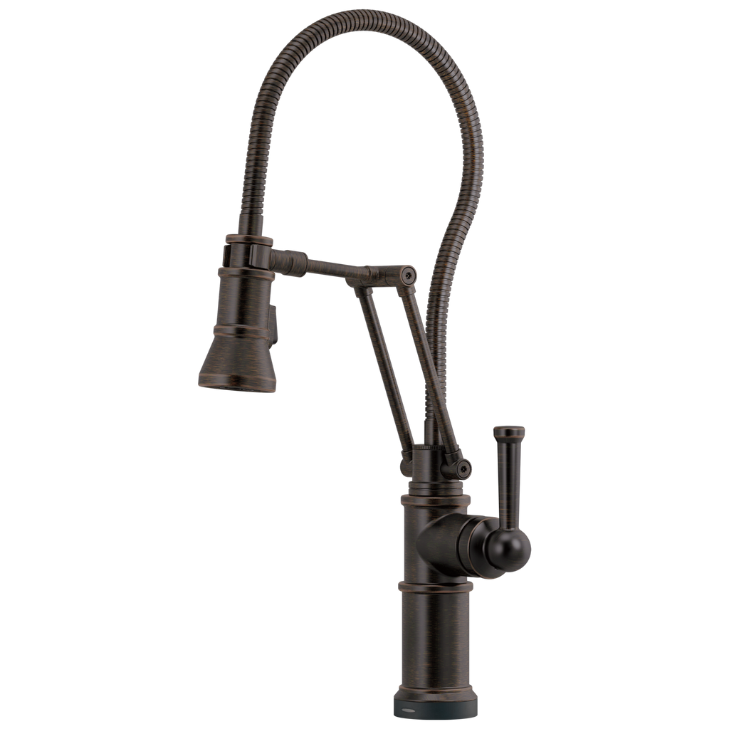 Brizo Artesso Mezcladora Articulante SmartTouch® con Manguera Integrada — Bronce Veneciano