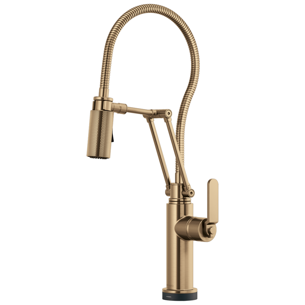 Brizo Litze Mezcladora Articulante SmartTouch® con Manguera Integrada (64144LF) — Oro Luxe