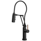 Brizo Odin Mezcladora Articulante SmartTouch® — Negro Mate — Manija de Madera