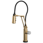Brizo Odin Mezcladora Articulante SmartTouch® — Oro Luxe — Perilla de Concreto