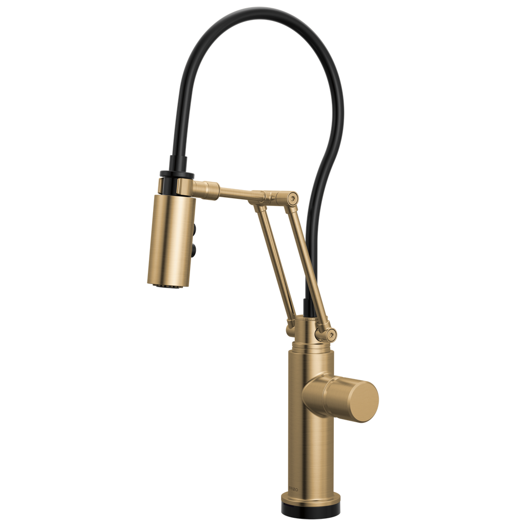 Brizo Odin Mezcladora Articulante SmartTouch® — Oro Luxe — Perilla Metálica