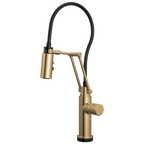 Brizo Odin Mezcladora Articulante SmartTouch® — Oro Luxe — Perilla Metálica