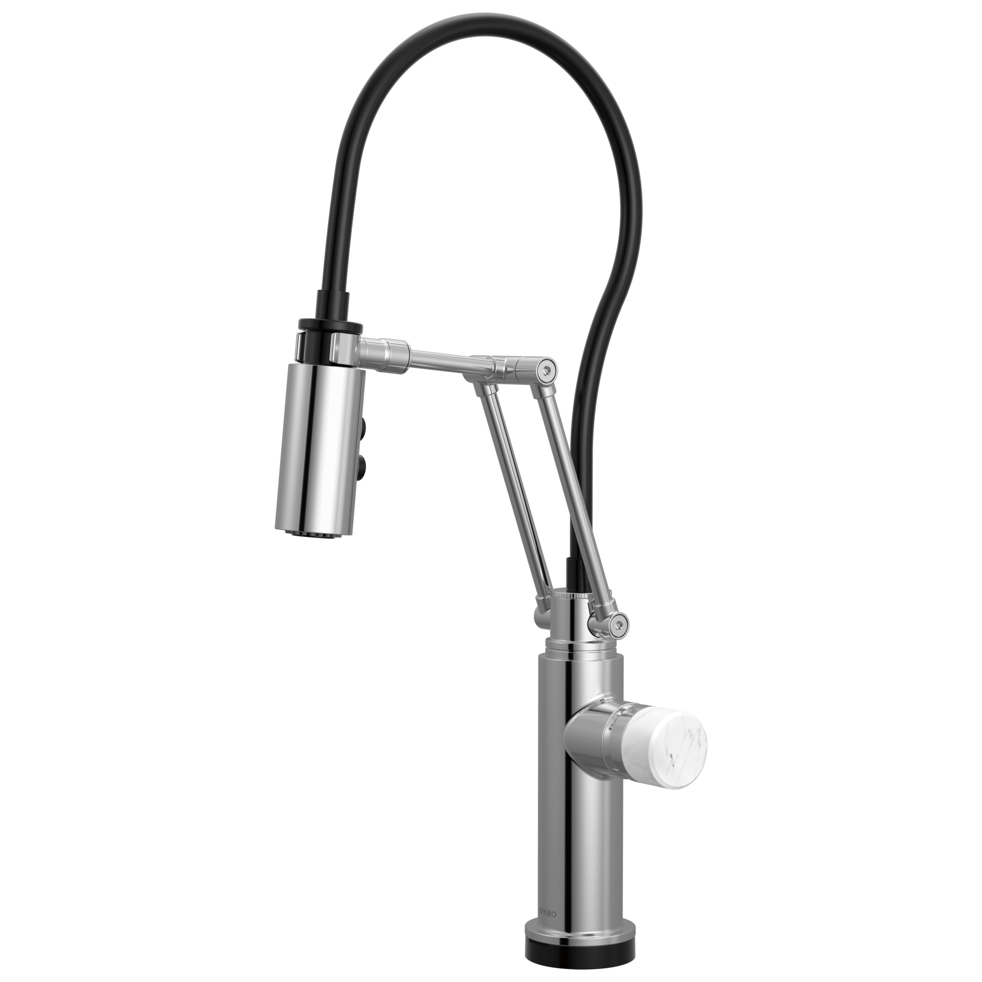 Brizo Odin Mezcladora Articulante SmartTouch® — Cromo — Perilla de Mármol Blanco