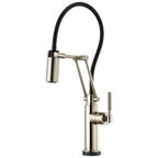 Brizo Litze Mezcladora Articulante SmartTouch® — Manija Knurled — Níquel Pulido