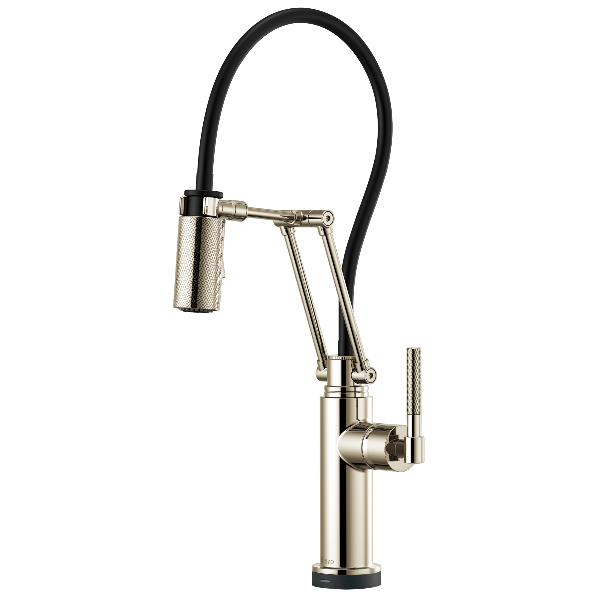Brizo Litze Mezcladora Articulante SmartTouch® — Manija Knurled — Níquel Pulido