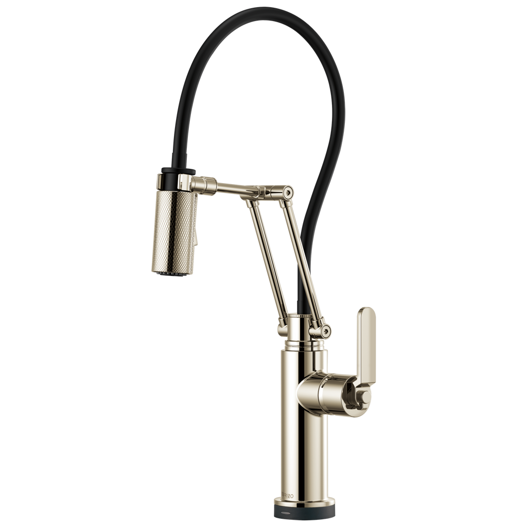 Brizo Litze Mezcladora Articulante SmartTouch® — Manija Industrial — Níquel Pulido