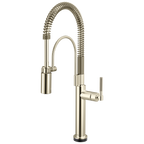 Brizo Litze Mezcladora Semi-Profesional SmartTouch® — Manija Knurled — Níquel Pulido