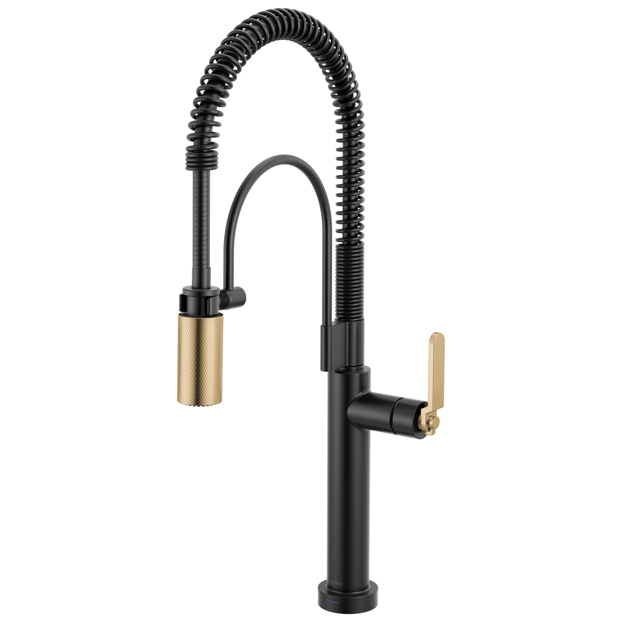 Brizo Litze Mezcladora Semi-Profesional SmartTouch® — Manija Industrial — Negro Mate/Oro Luxe