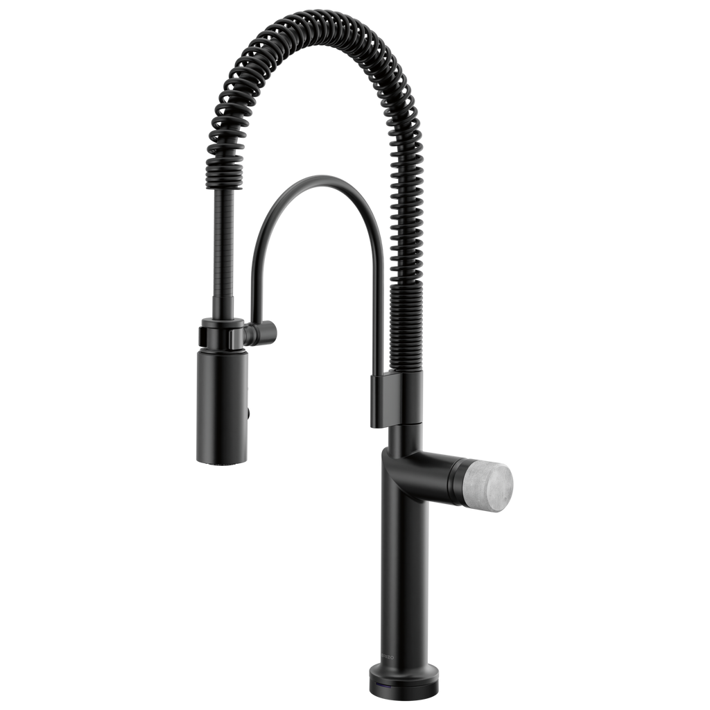 Brizo Odin Mezcladora Semi-Profesional SmartTouch® — Negro Mate — Perilla de Concreto