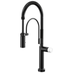 Brizo Odin Mezcladora Semi-Profesional SmartTouch® — Negro Mate — Perilla de Mármol Blanco