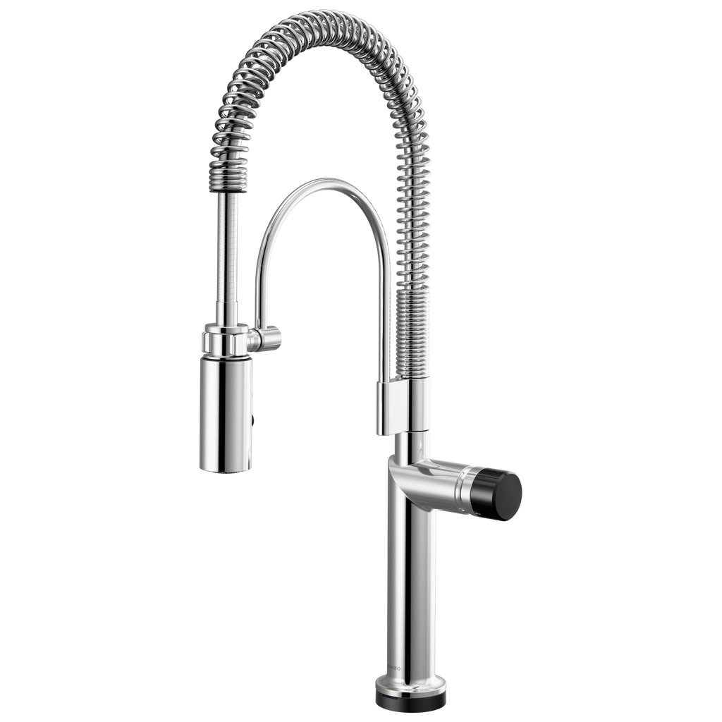 Brizo Odin Mezcladora Semi-Profesional SmartTouch® — Cromo — Perilla con Cristal Negro