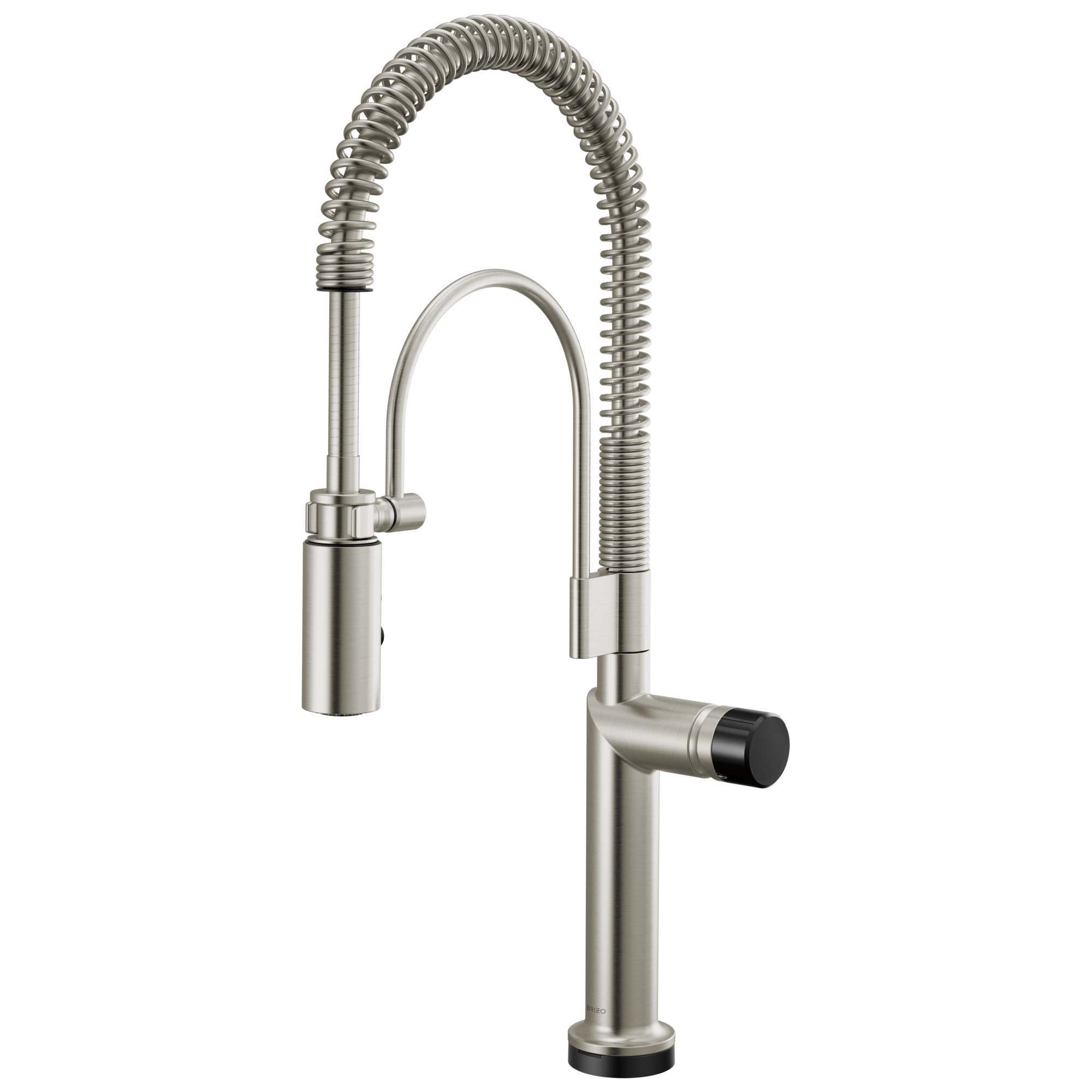 Brizo Odin Mezcladora Semi-Profesional SmartTouch® — Acero Inoxidable — Perilla con Cristal Negro