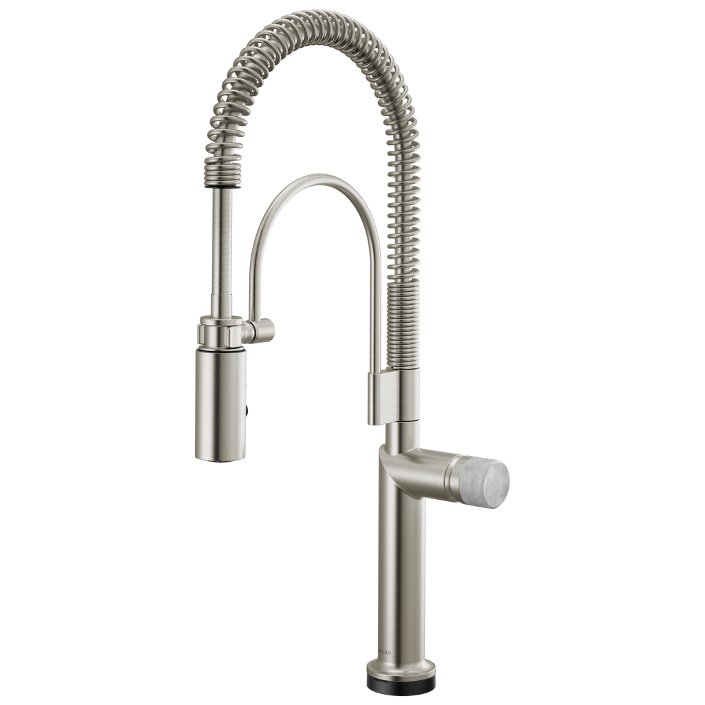 Brizo Odin Mezcladora Semi-Profesional SmartTouch® — Acero Inoxidable — Perilla de Concreto