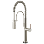 Brizo Odin Mezcladora Semi-Profesional SmartTouch® — Acero Inoxidable — Manija de Madera