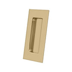 Deltana Jaladera Empotrada Rectangular de Uso Rudo 4" — Níquel Pulido