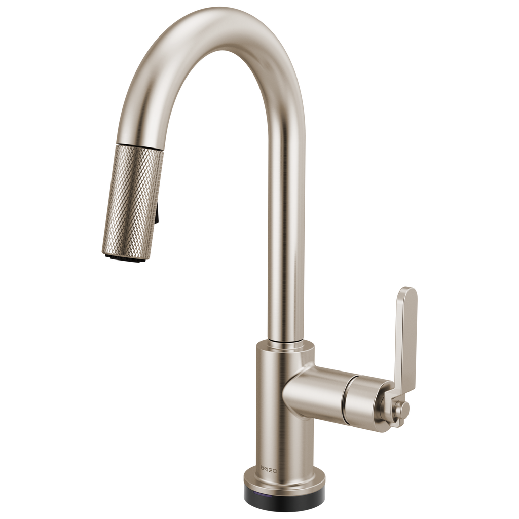Brizo Litze Mezcladora Prep Extraíble SmartTouch® — Surtidor en Arco, Manija Industrial — Acero Inoxidable