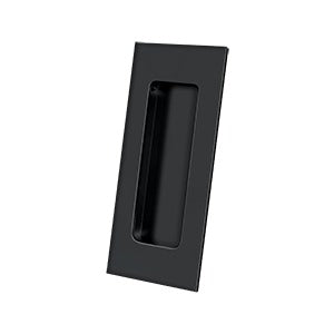 Deltana Jaladera Empotrada Rectangular de Uso Rudo 4" — Negro Mate