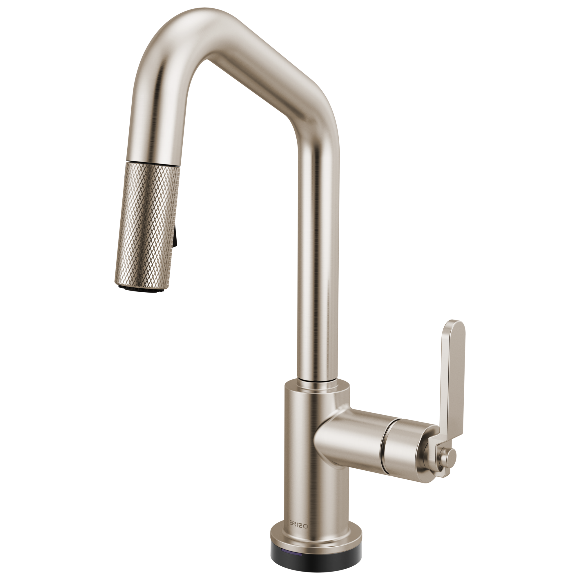 Brizo Litze Mezcladora Prep Extraíble SmartTouch® — Surtidor en Ángulo, Manija Industrial — Acero Inoxidable